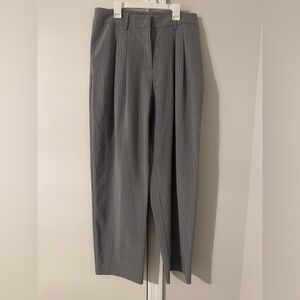 Wayf Gray Pinstripe Trousers